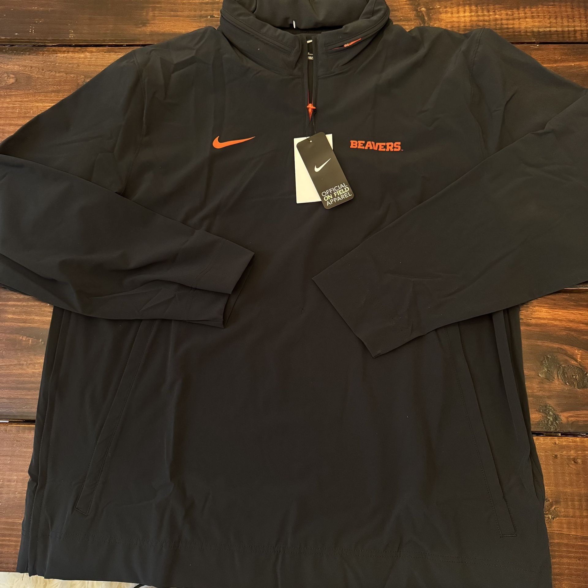 Nike Oregon State Beavers Sideline Coach Quarter-Zip Hoodie Jacket