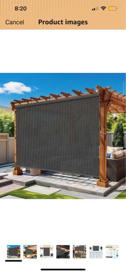 Outdoor Retractable Privacy Shade – 8 ft x 8 ft – Excellent Condition