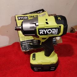 18 Volt Ryobi Brushless 1/2 Impacto Con Batería $200