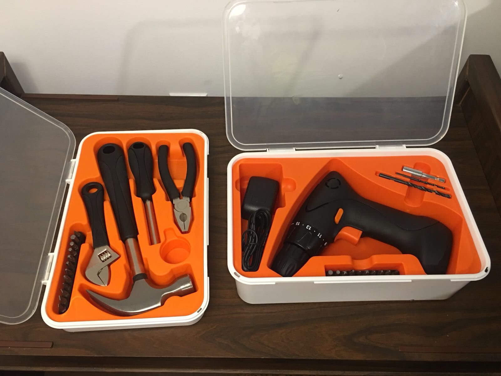 IKEA FIXA 17-piece tool kit and Screwdriver/drill with lithium-ion battery