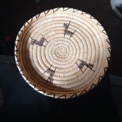 Vintage Papago Indian Coiled Deer Basket