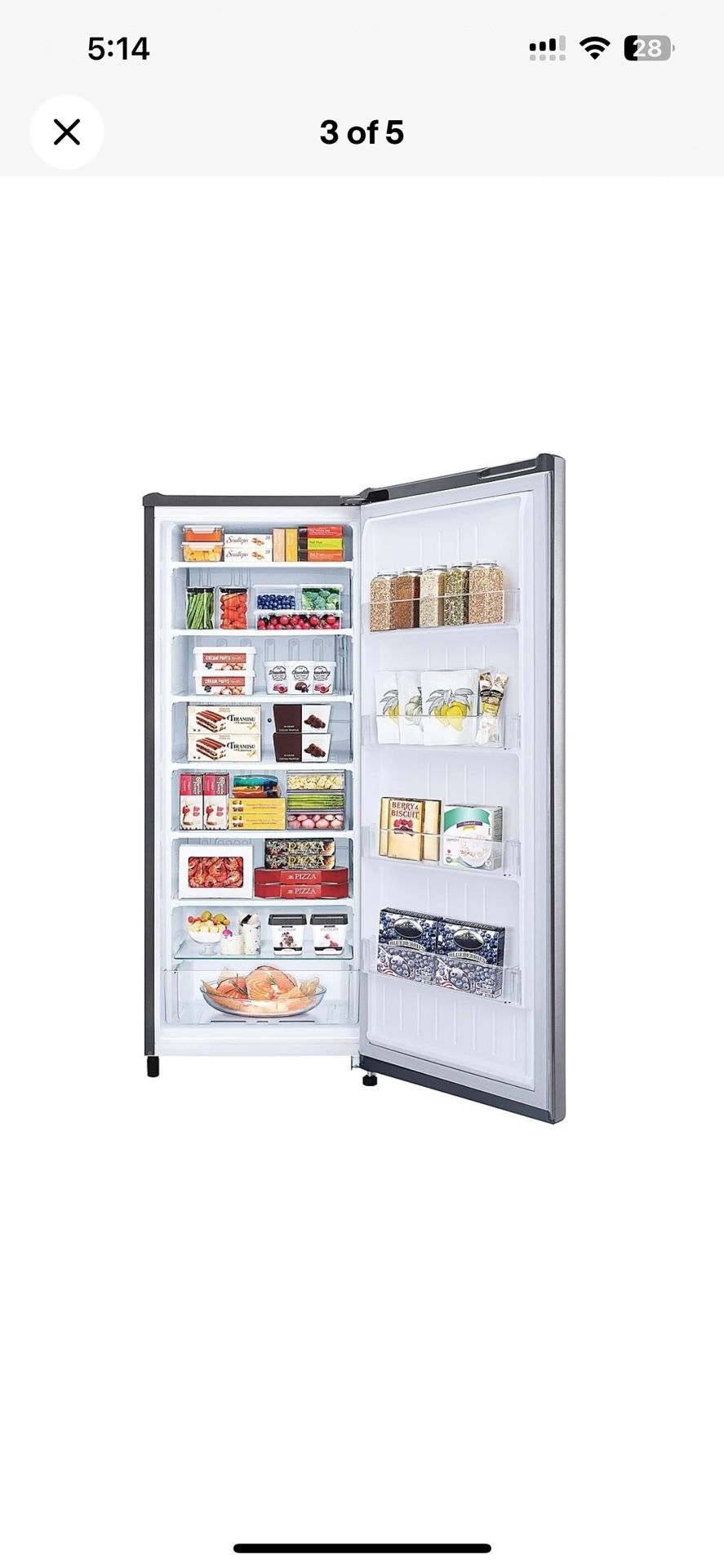 LG Refrigerator 6 Cubic Ft Platinum Silver BRAND NEW In Box sealed NEW IN BOX- LG 6.0 cu.ft. Single Door Mini Refrigerator/top freezer LRONC0605V