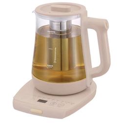OUXINQI Electric Kettle 1.8 Litre Glass Portable Tea Kettle, Smart Touch Screen Stainless Steel Glass Boiling Hot Water Tea Heater, 18 Cooking Options