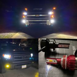 H7 LED Light Bulbs, 8000LM Per Set 6500K LED Light Bulbs with Fan & EMC, Halogen Headlight Bulb Replacement, Pack of 2 