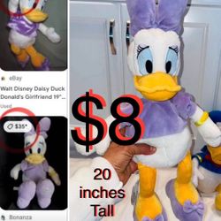 $8 Disney Daisy Duck 20” tall in great condition authentic merchandise