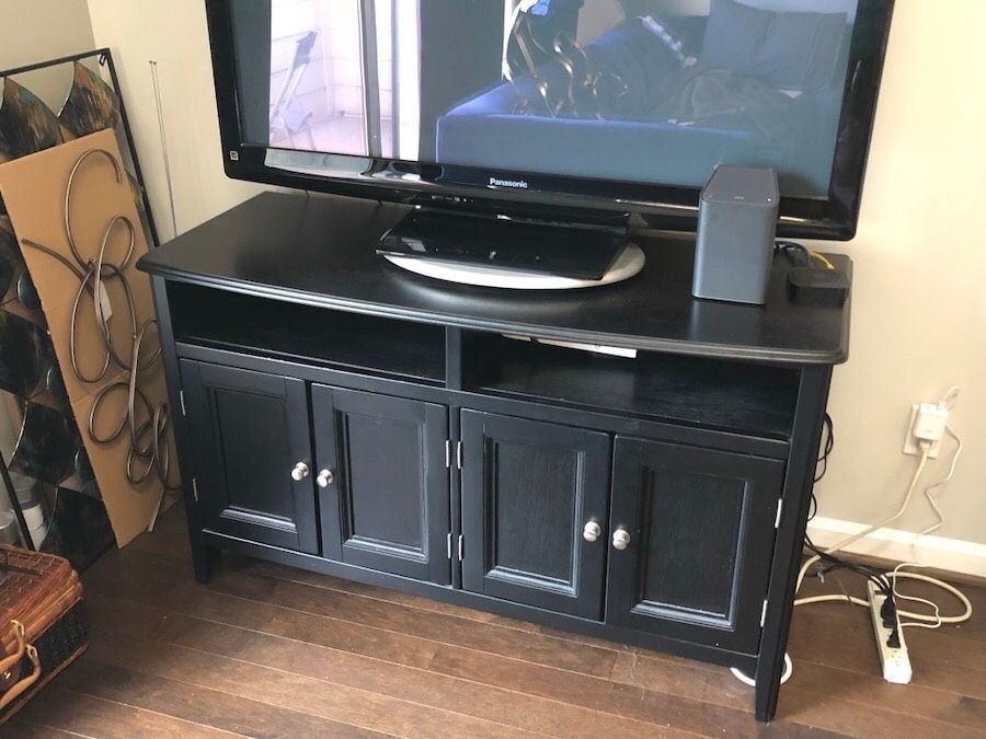 Black Wooden Ashley Furniture TV stand