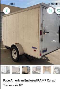 6x10 Cargo Trailer With Ramp  With Solar Power 
