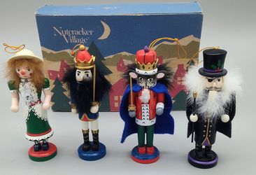 Nutcracker Village Ornament Set of 4