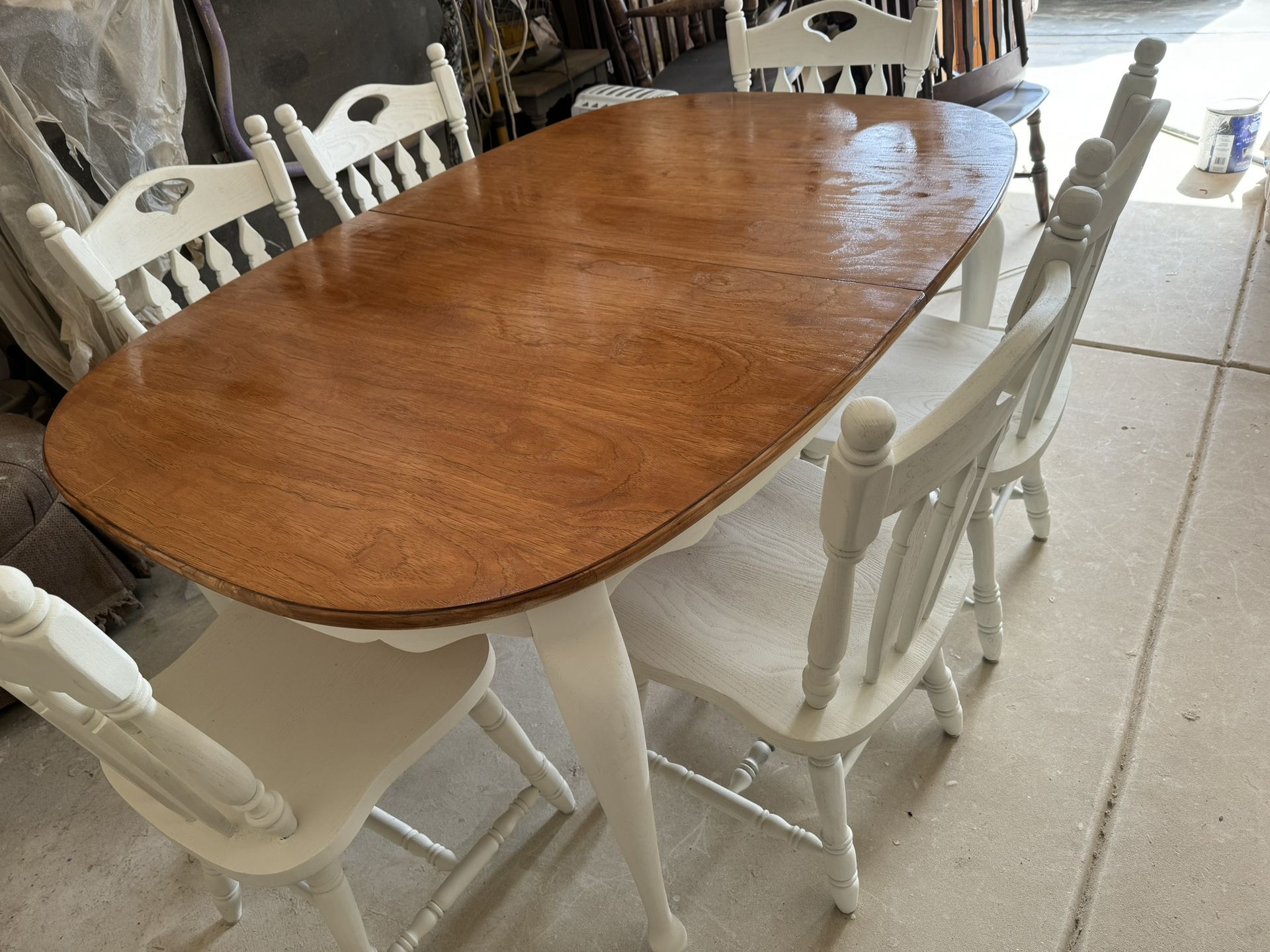 Farmhouse Style Dining Set With SIX Chairs