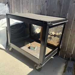 Steel Work Bench On Wheels