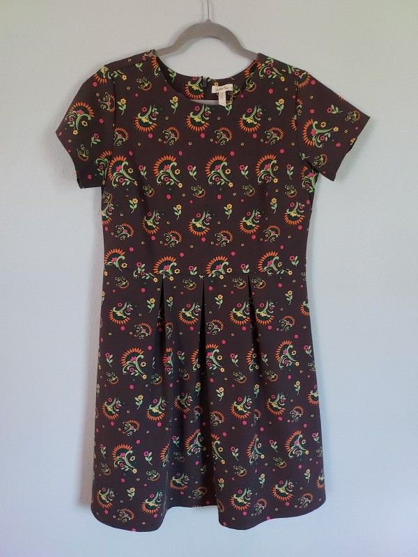 Matilda Jane Brown Floral Dress Size Large NEW