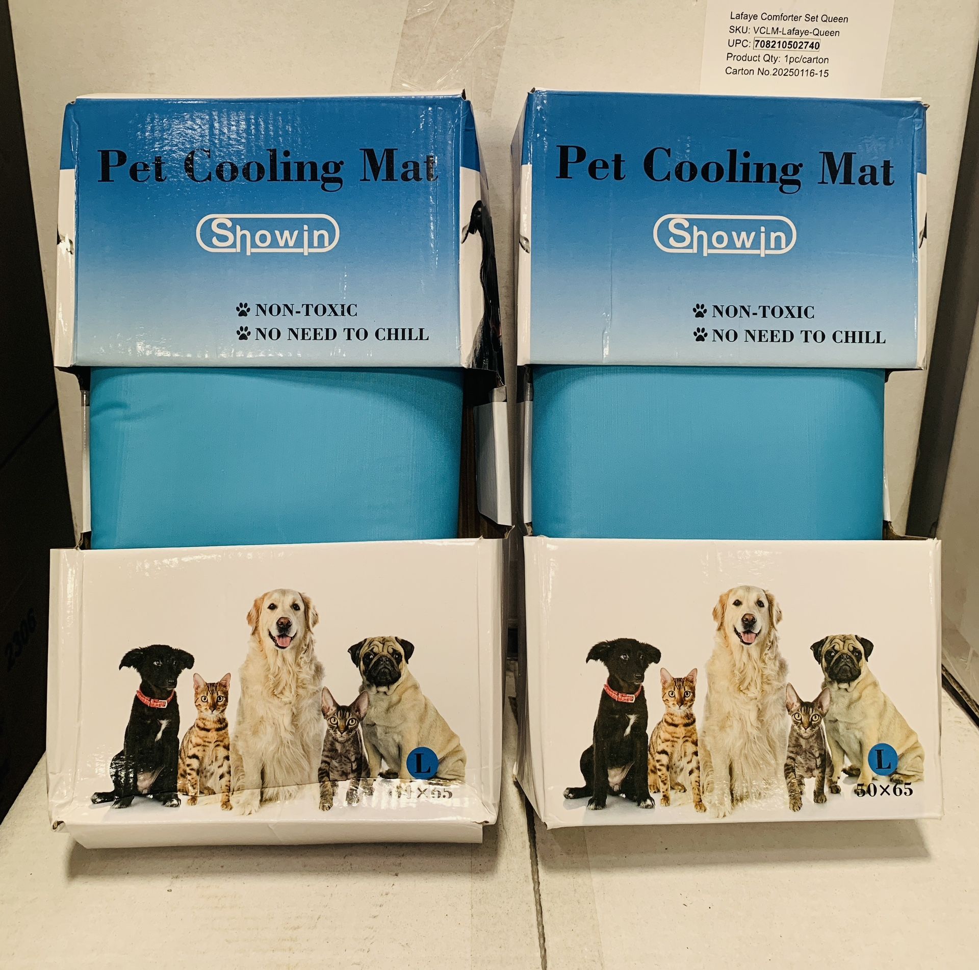 2pack 25.6*19.7inch Cooling Gel Mat Self Cooling Cushion Pad Summer Hot Weather Sleeping Bed Dog Pet