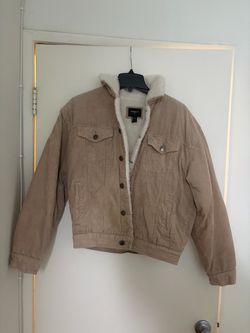 Forever 21 Sherpa-Lined Corduroy Jacket