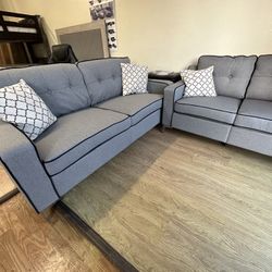 2 Pcs Sofa Set Loveseat And Sofa