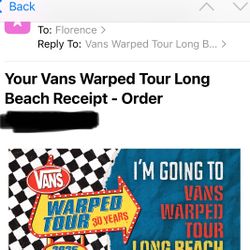 Warped Tour 2 Day GA Tickets - Long Beach