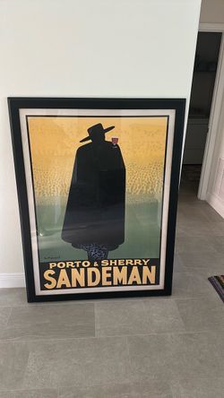 Sandeman Porto & Sherry Framed Vintage Poster