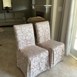 Parsons Chairs With Custom Slip Covers