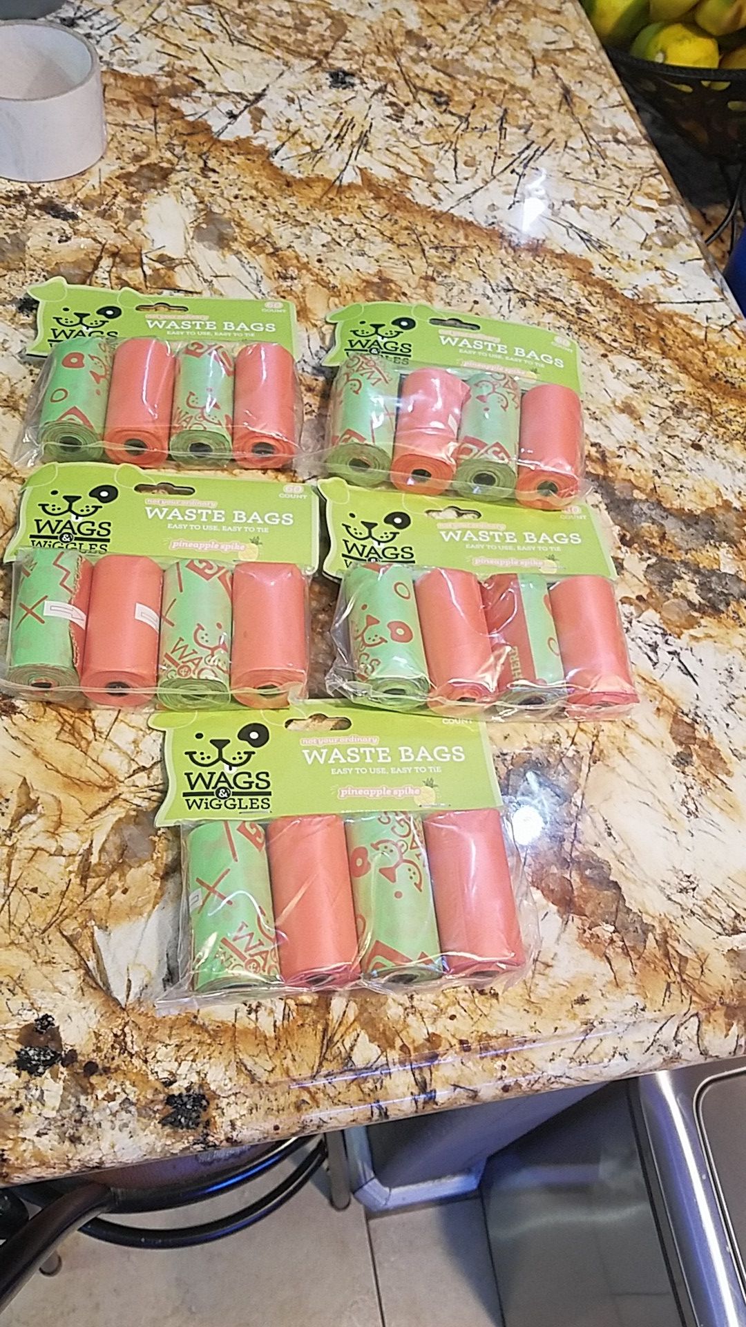 Wags & Wiggles Waste Bags For Dogs | Dog Poop Bags in Multiple Scents and Sizes 60ct each 300 total for $10