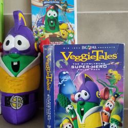 Childrens DVD's "VeggieTales" 10 DVD Movies by: Big Idea "6 Movies + 4 Larry Boy Movies with Stuffed Larry Boy"