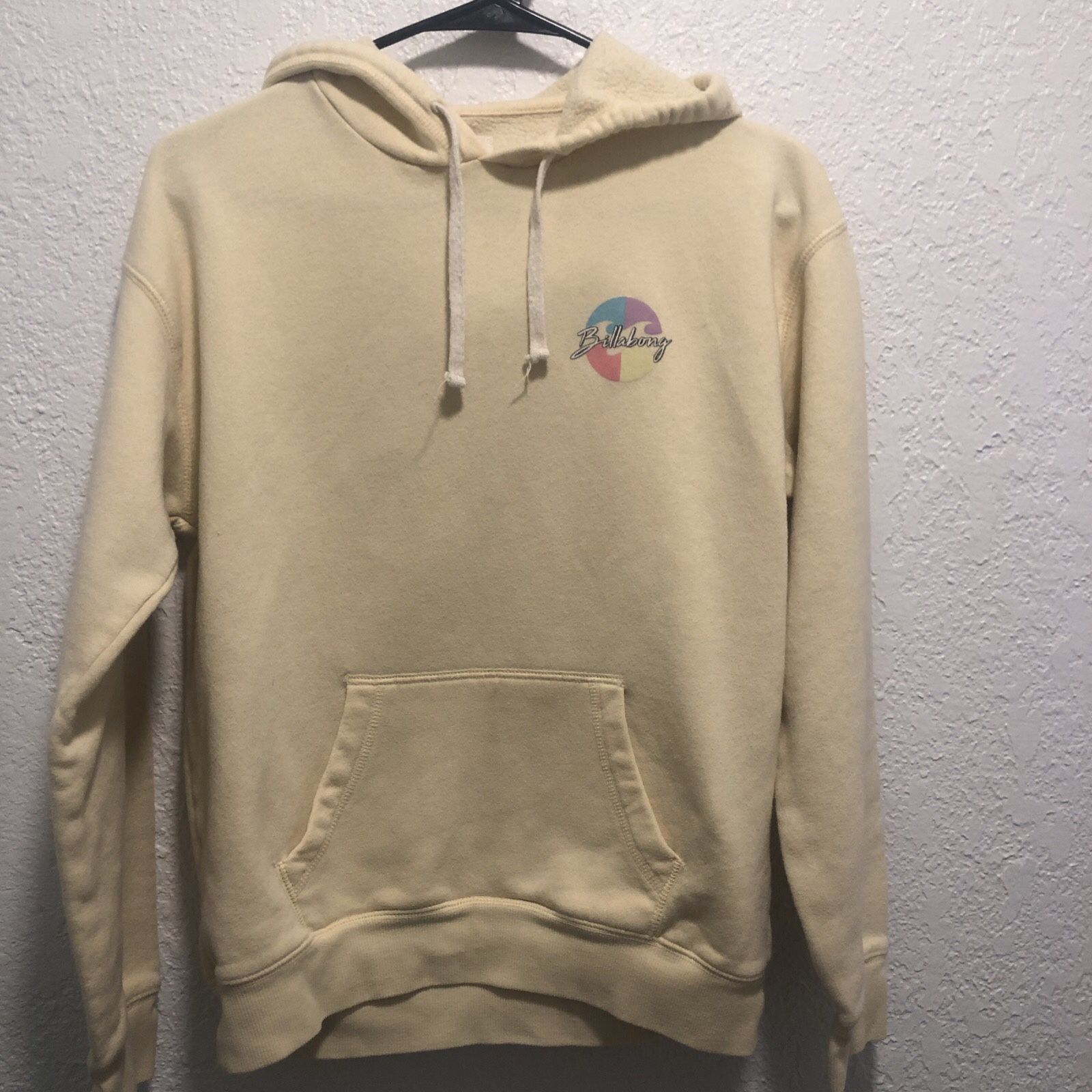 Billabong Hoodie Yellow Long Sleeve Pullover Women’s Size Small