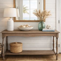 Antique Rustic Console Table