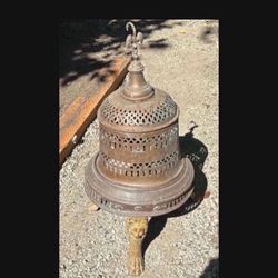 LOW PRICE MOVING- TAPPEI INDIAN ANTIQUE 19c COPPER HAMMERED BRAZIER (incense/wood aromatising burner)