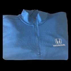 Adidas Track Jacket 1/4 Zip Performance Blue Athletic Sweatshirt Mens Sz Large  NWOT