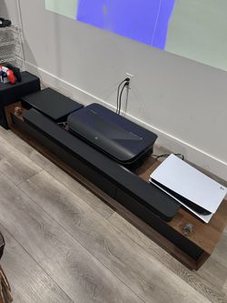 Modern 71 Inch Walnut TV Stand