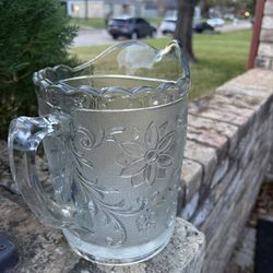 Beverage Pitcher W/ 12 Matching Cups 