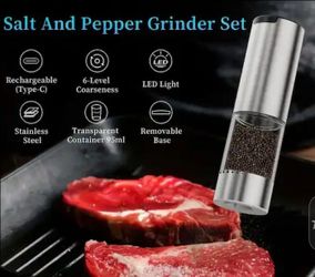 Electric Salt and Pepper Grinder Set