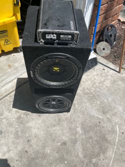 Kicker speakers an amp  both work