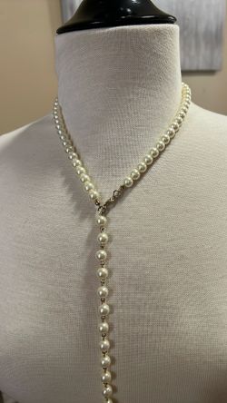 Lariat Pearl Necklace 