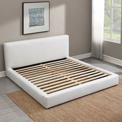 King upholstered headboard and Bedframe