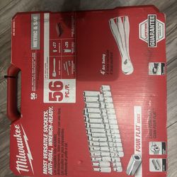 3/8 in. Drive SAE/Metric Ratchet and Socket Mechanics Tool Set (56-Piece)