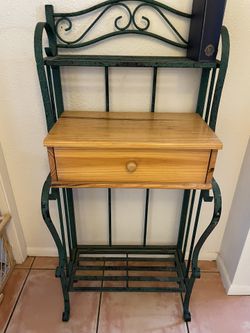 Entry Way Shelf W/ Drawer & Plant Stand Included 