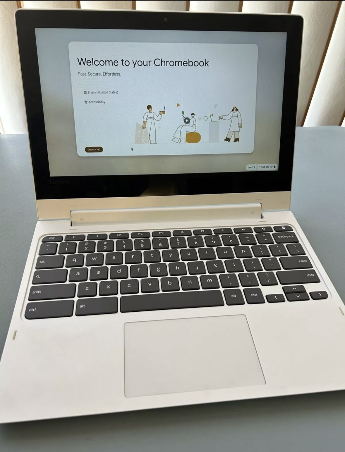 Lenovo Chromebook C330 2-in-1 Convertible Laptop, 11.6" HD Display, MediaTek MT8173C, 4GB RAM, Chrome OS, Blizzard White