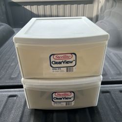 Sterilite Stackable Storage Drawers/Containers (2)