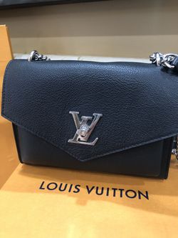 Louis Vuitton Noir Calf Leather Mylockme Chain Pochette