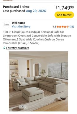 Brand new sectional couch