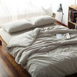 100% Washed Cotton Duvet Cover 48x72(X002LR3V6L)