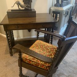 Rare Authentic Antique Stickley Desk And Chair