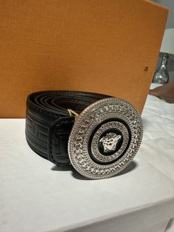 Medal silver medusa belt