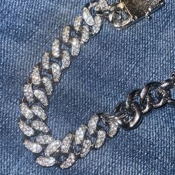 Mossainite Cuban Link Bracelet