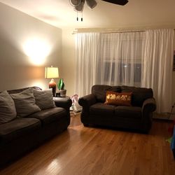 4 Piece Brown Sofa Set 