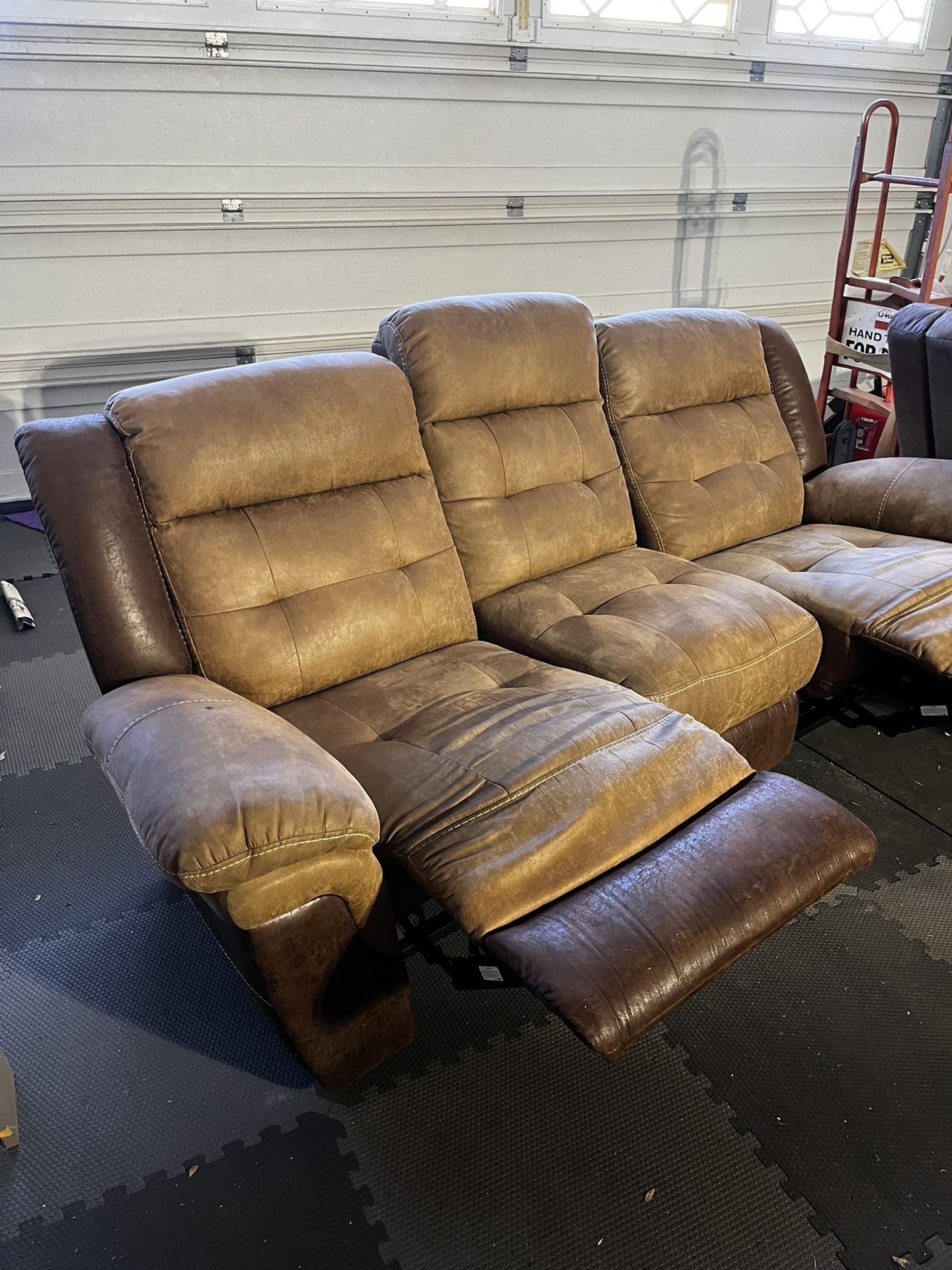 Mesa Brown Reclining Sofa And Love Seat