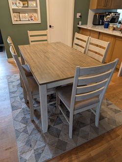 Ashley Skempton Dining Table + 6 Chairs — Excellent Condition