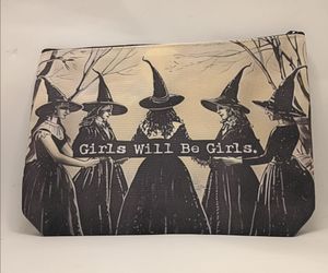 make up purse witch themed.