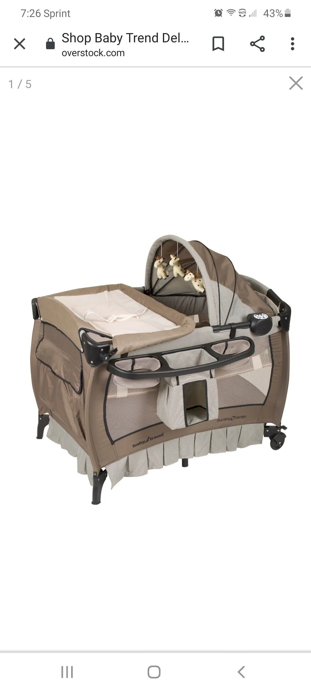Baby trend playard with bassinet