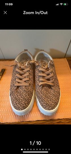Roxy Surf Sheliahh Platform Memory Foam Sneakers Cheetah Animal Shoes Sz10 Wm Preowned