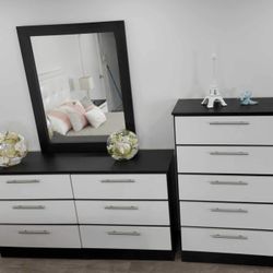 Brand New Dresser with Mirror and chest / Comoda Con Espejo Y Gavetero Nuevos A Estrenar … Fast 🚚